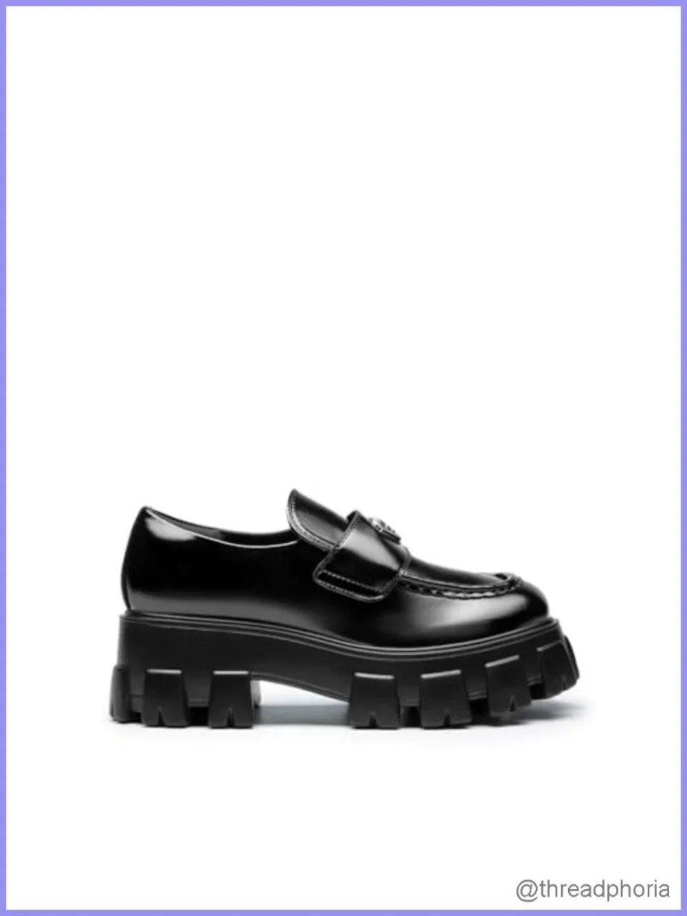 Women's Chunky Platform Loafers Vegan Leather Slip-On Shoes